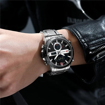 Reloj Curren 8384 Hombre Acero Digital Militar — vista 8 | Foucault Relojes