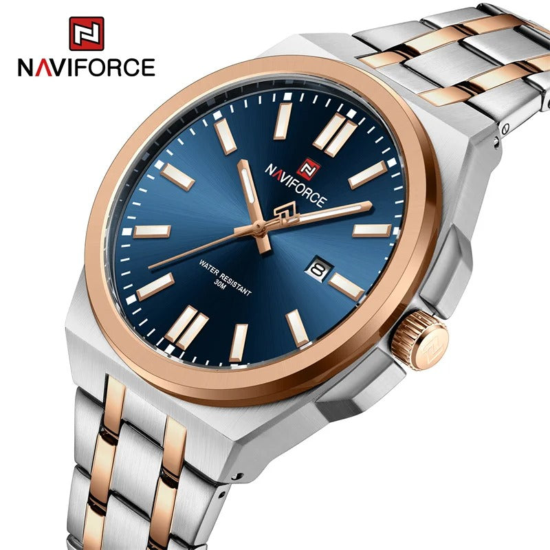 Reloj Naviforce Hombre Acero Luminoso Calendario