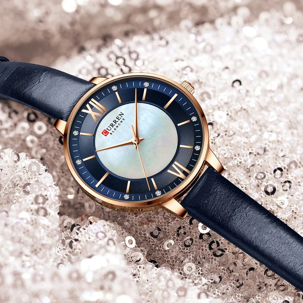 Reloj Curren 9080 Mujer Cuero Elegante