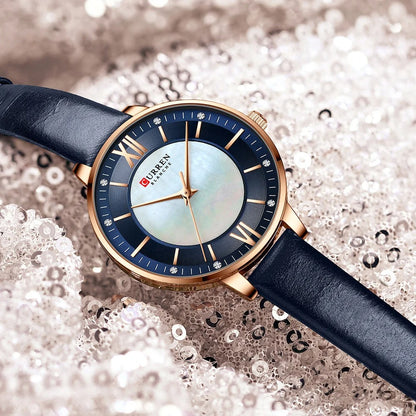 Reloj Curren 9080 Mujer Cuero Elegante