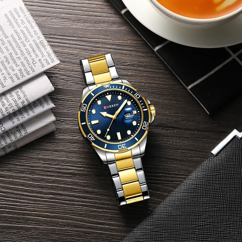 Reloj Curren 8388 Hombre Acero Fecha Automática