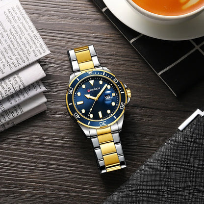 Reloj Curren 8388 Hombre Acero Fecha Automática