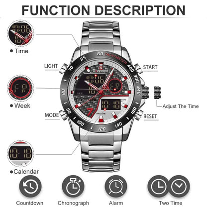 Reloj Naviforce NF9171 Hombre Acero Doble Pantalla