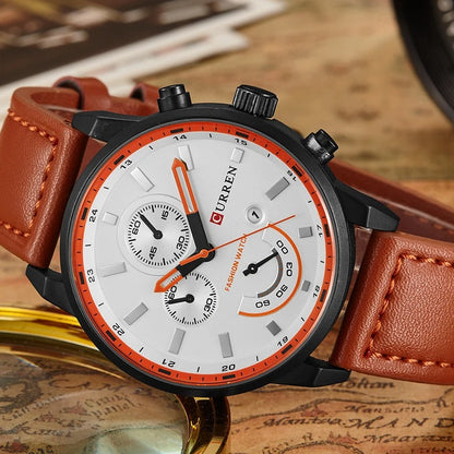 Reloj Curren 8217 Hombre Acero Cronógrafo Delgado