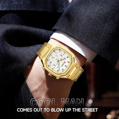 Reloj Curren 8459 Hombre Acero Seis Manecillas