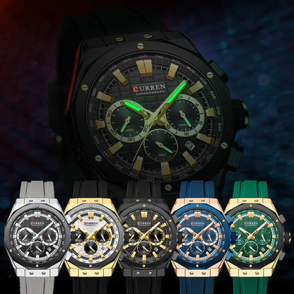 Reloj Curren Hombre Silicona Militar Luminoso
