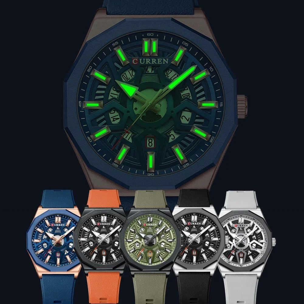 Reloj Curren Hombre Silicona Multifunción