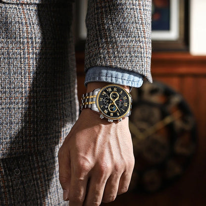 Reloj Curren Hombre Acero Cronógrafo Romano