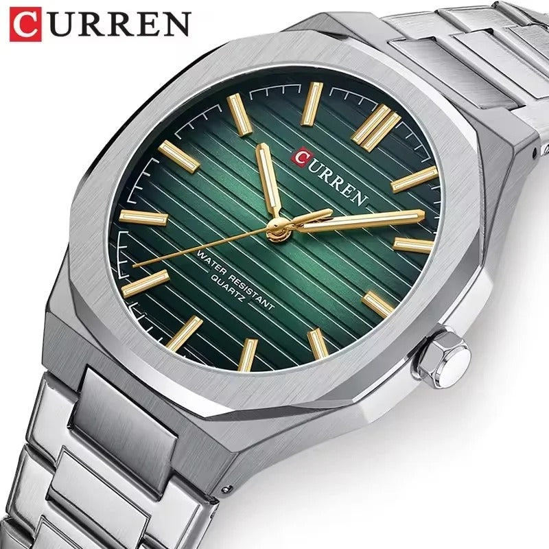 Reloj Curren 8456 Hombre Acero Esfera Cuadrada