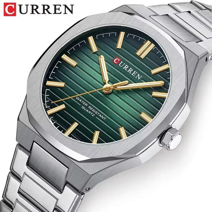 Reloj Curren 8456 Hombre Acero Esfera Cuadrada