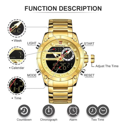 Reloj Naviforce NF9163 Hombre Acero Doble Pantalla