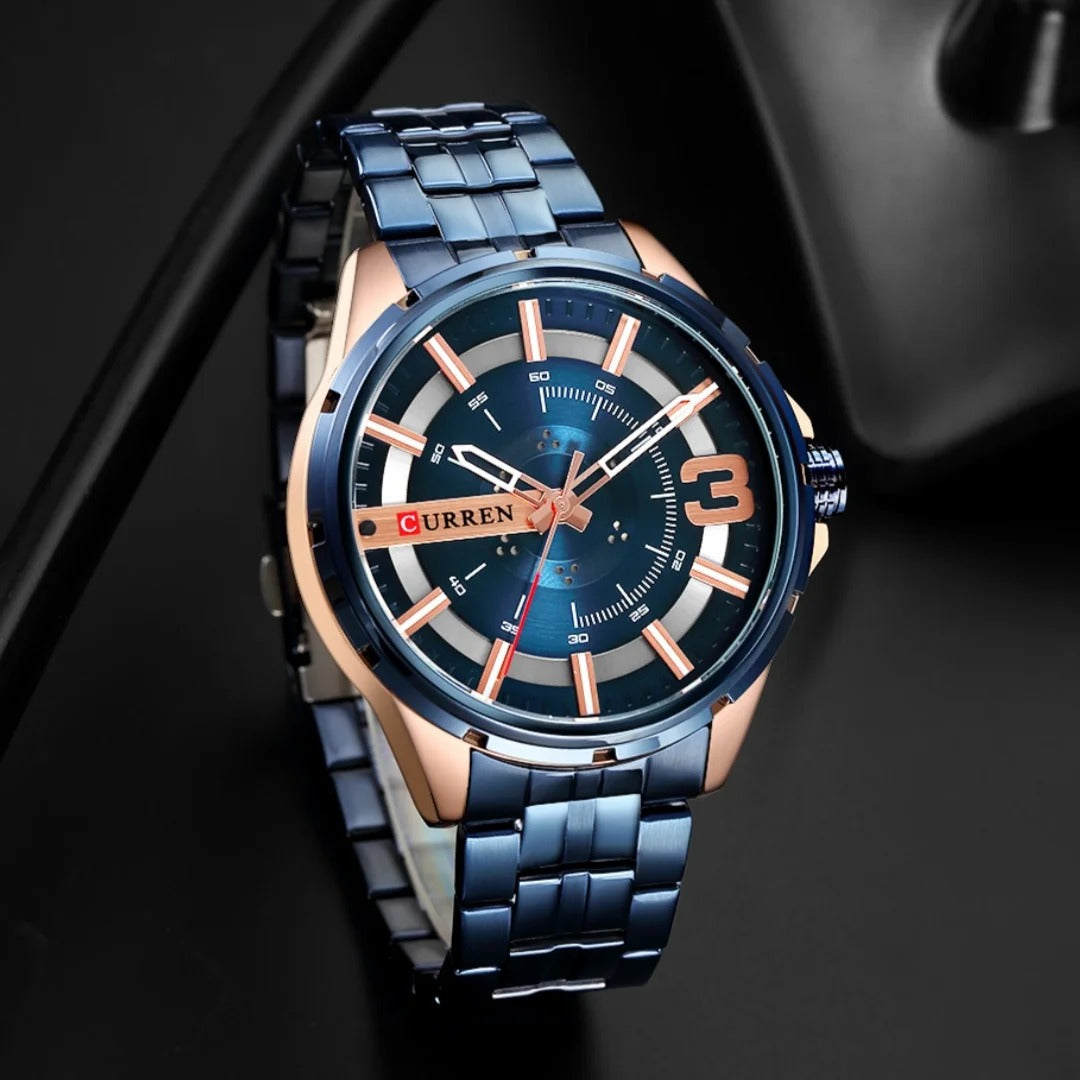 Reloj Curren 8333 Hombre Acero Números Árabes