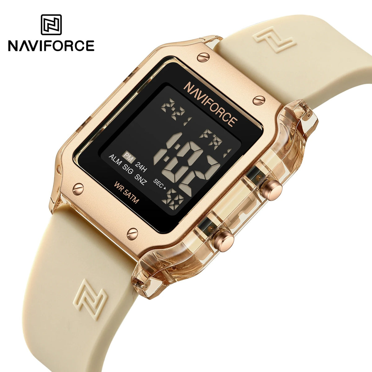 Reloj Naviforce NF6105 Mujer Digital Silicona Amarillo