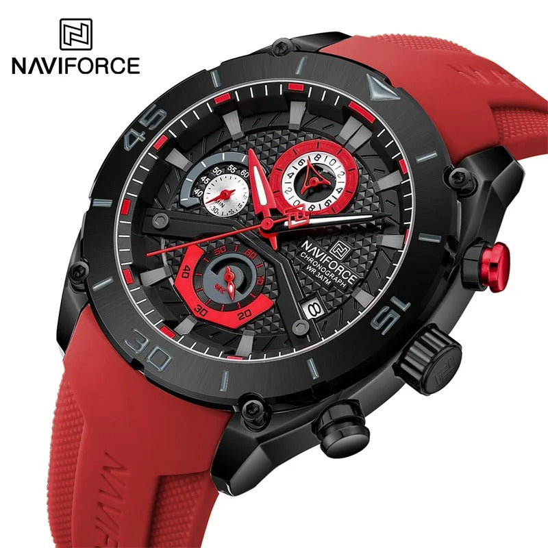 Reloj Naviforce 8038 Hombre Silicona Tres Esferas