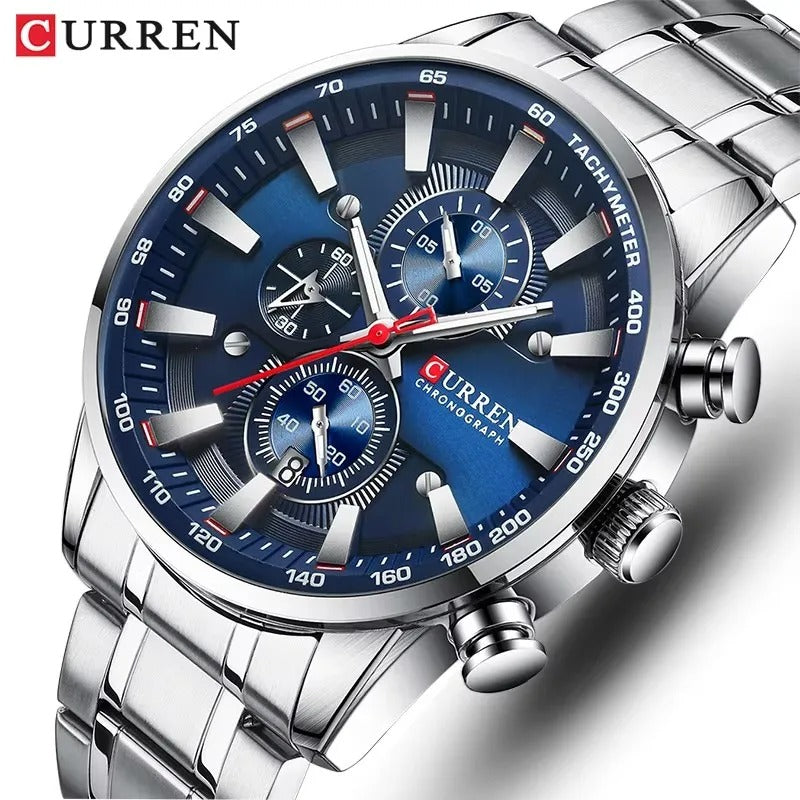 Reloj Curren Hombre Acero Seis Agujas