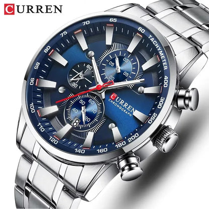 Reloj Curren Hombre Acero Seis Agujas