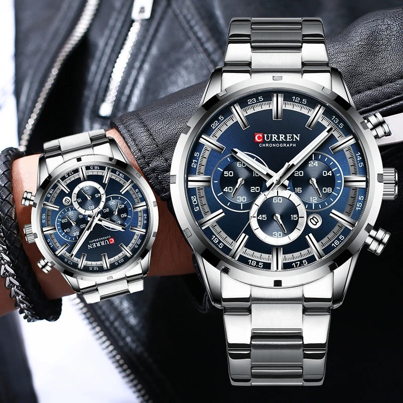 Reloj Curren 8355 Hombre Acero Esfera 3D
