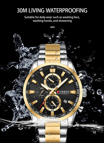 Reloj Curren 8445 Hombre Acero Multifunción