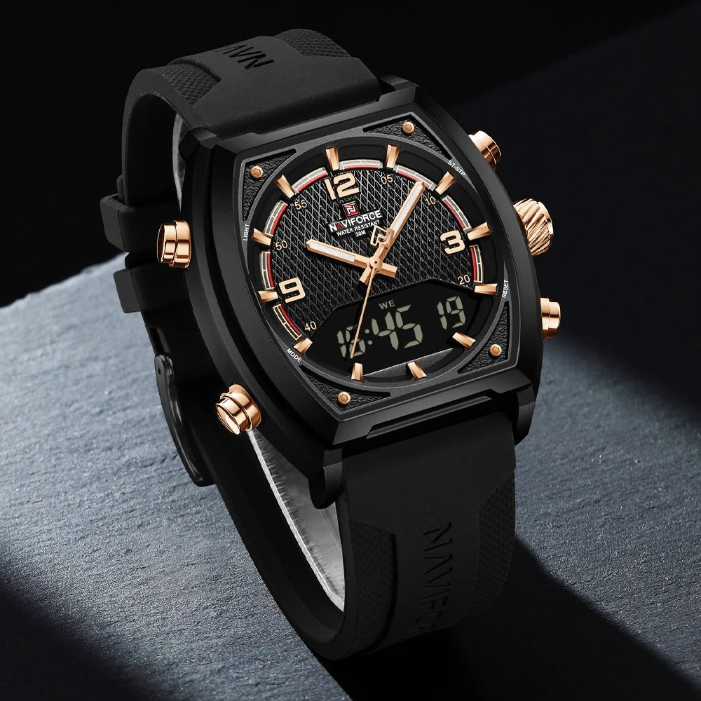 Reloj Naviforce Hombre Silicona Digital Militar