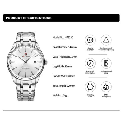 Reloj Naviforce NF9230 Hombre Acero con Caja de Regalo