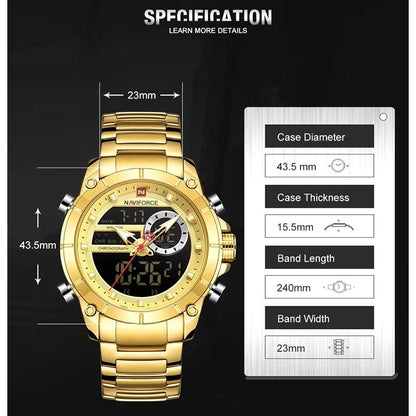 Reloj Naviforce NF9163 Hombre Acero Doble Pantalla