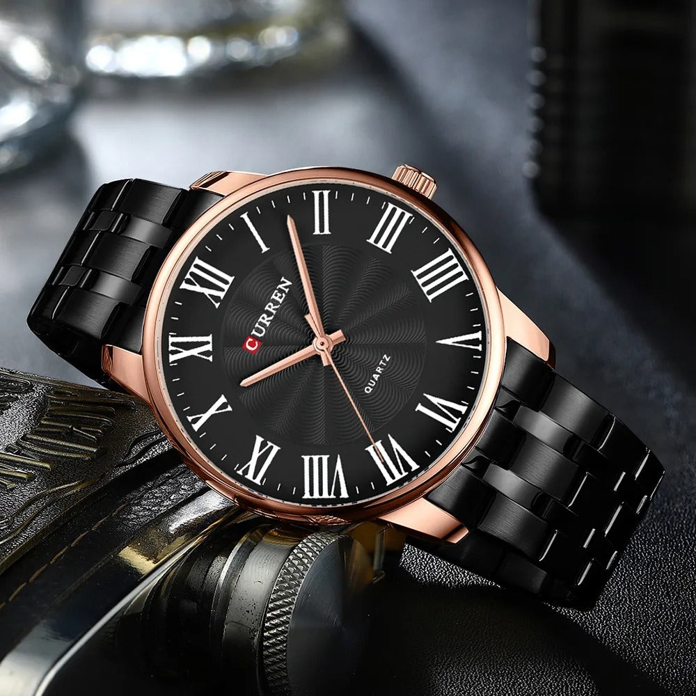 Reloj Curren 8422 Hombre Acero Minimalista Romano