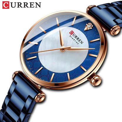 Reloj Curren Mujer Acero Japonés Clásico