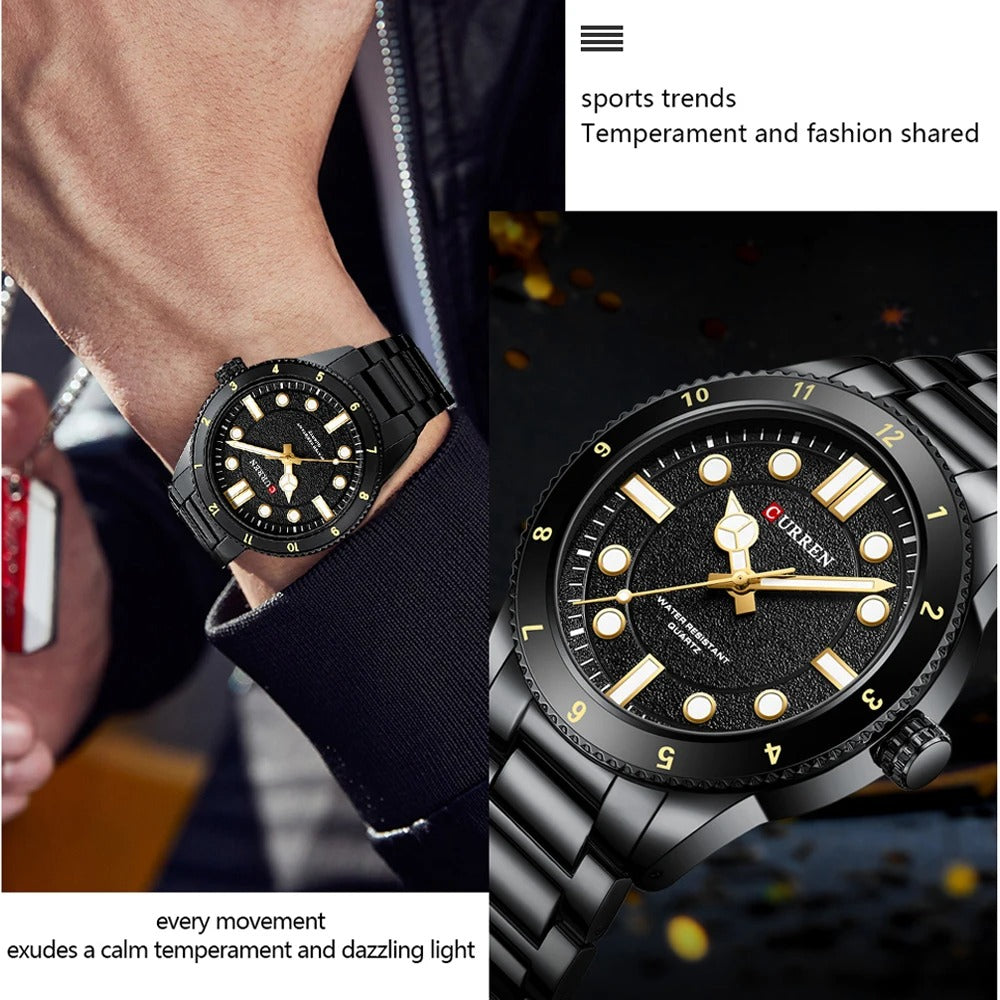 Reloj Curren 8450 Hombre Correa de Acero Verde
