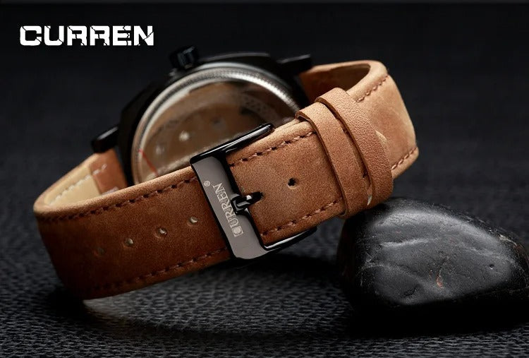 Reloj Curren 8139 Hombre Cuero Mate