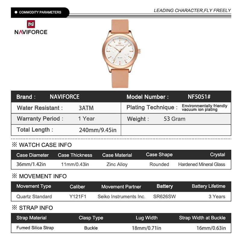 Reloj Naviforce NF5051 Mujer Elegante