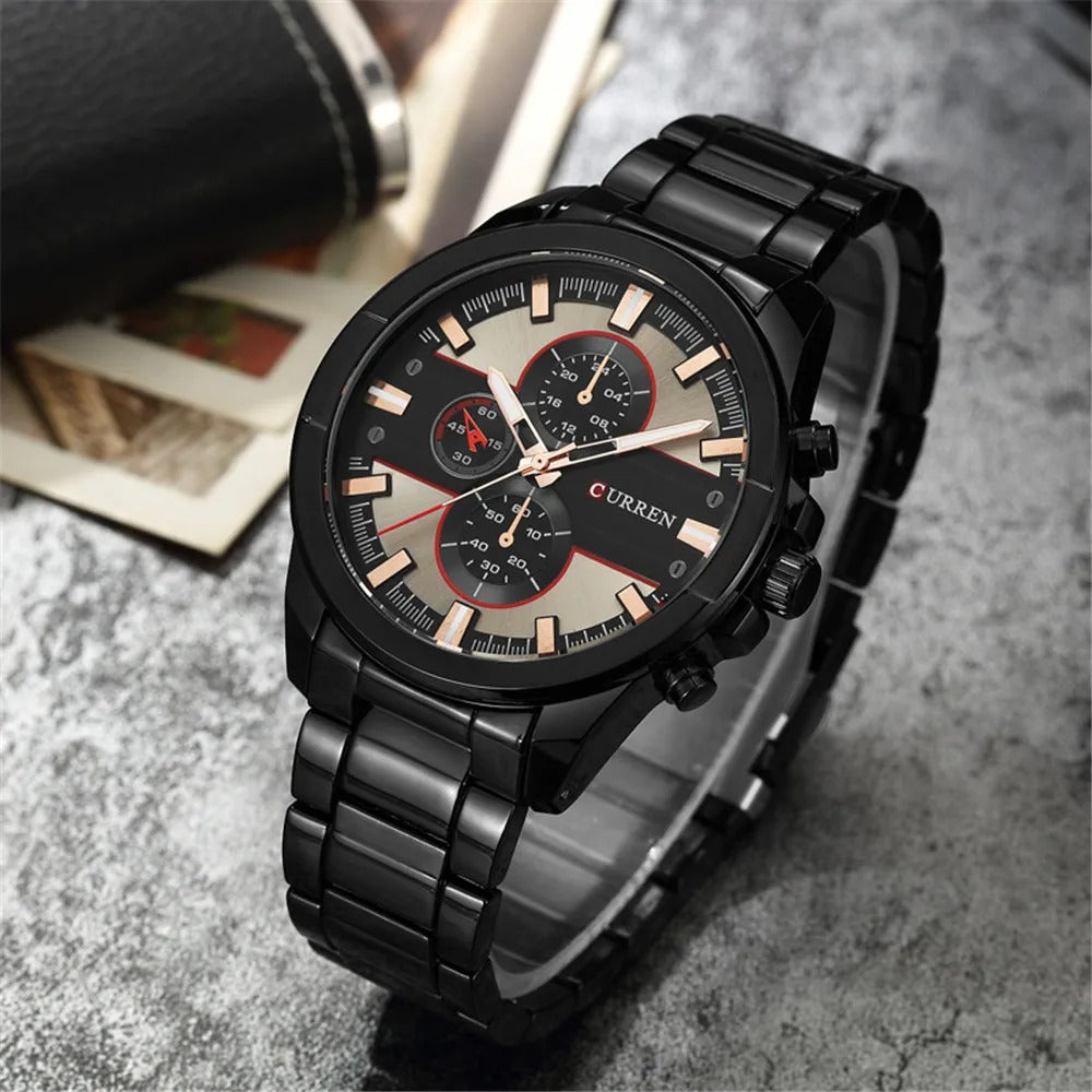 Reloj Curren 8274 Hombre Acero Tres Esferas