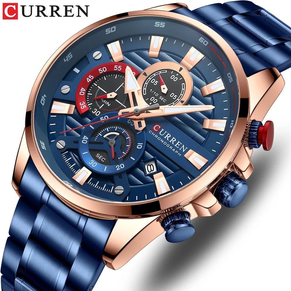 Reloj Curren 8415 Hombre Acero Calendario