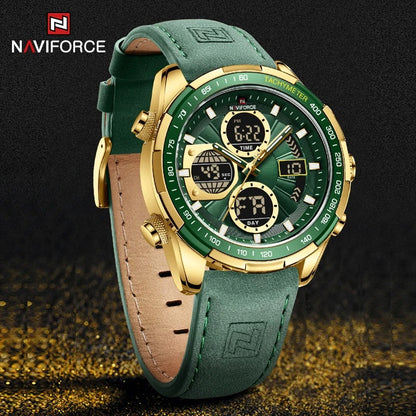 Reloj Naviforce NF9197L Hombre Cuero Doble Pantalla