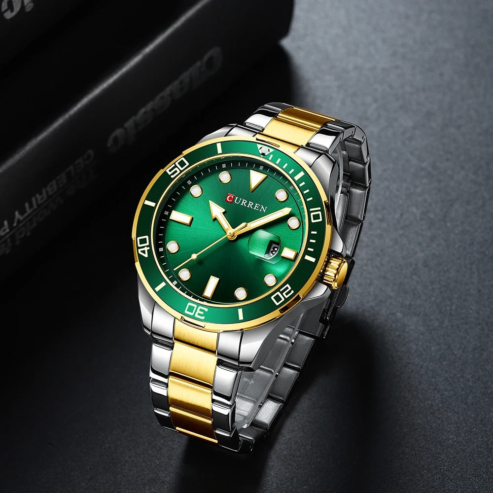 Reloj Curren 8388 Hombre Acero Fecha Automática