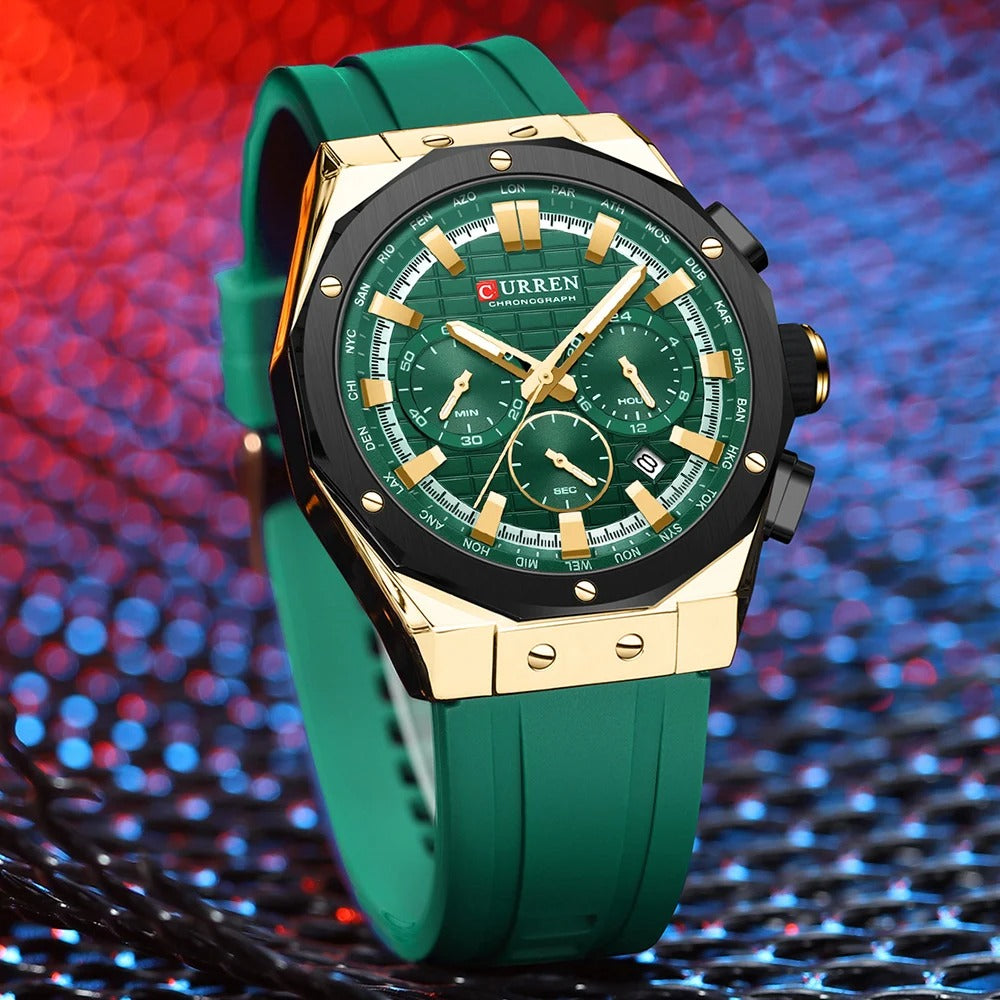 Reloj Curren Hombre Silicona Militar Luminoso