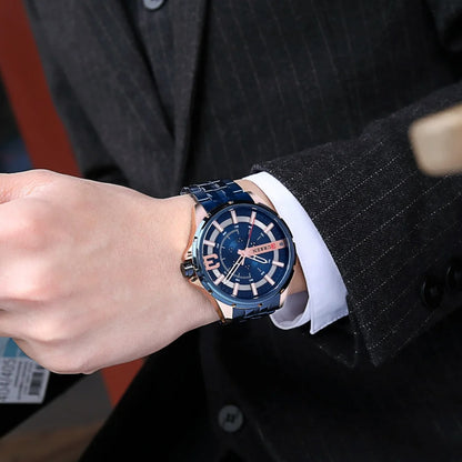 Reloj Curren 8333 Hombre Acero Números Árabes