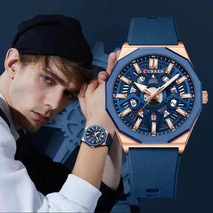 Reloj Curren Hombre Silicona Multifunción