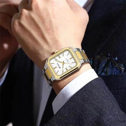 Reloj Curren 8457 Hombre Acero Esfera Cuadrada