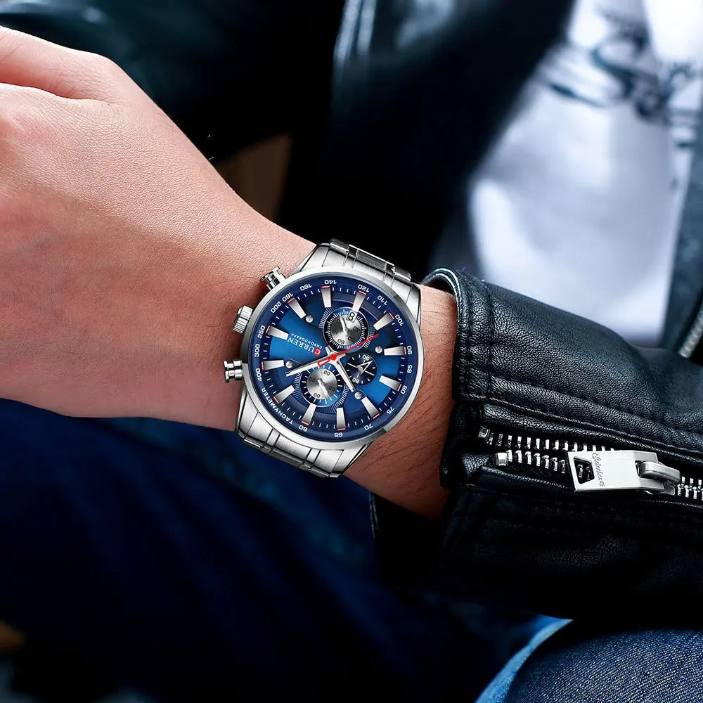 Reloj Curren Hombre Acero Seis Agujas