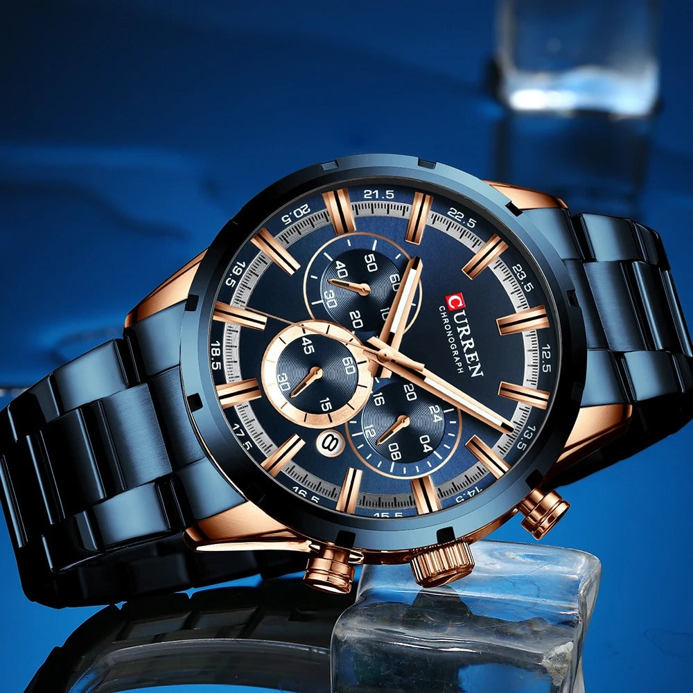 Reloj Curren 8355 Hombre Acero Esfera 3D