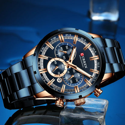 Reloj Curren 8355 Hombre Acero Esfera 3D