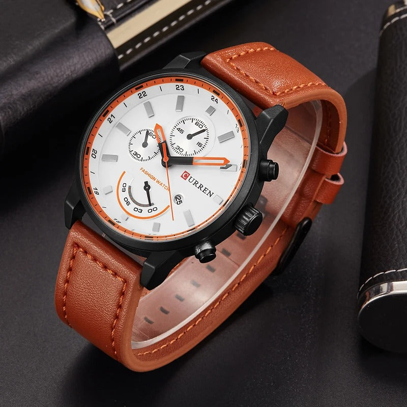 Reloj Curren 8217 Hombre Acero Cronógrafo Delgado
