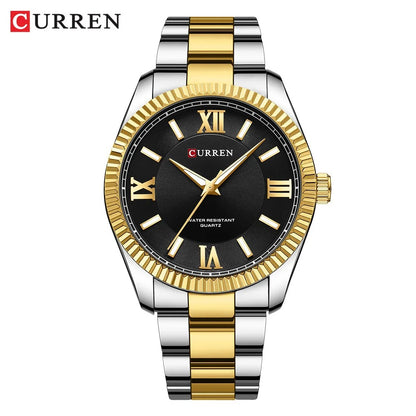 Reloj Curren 8453 Hombre Acero Números Romanos
