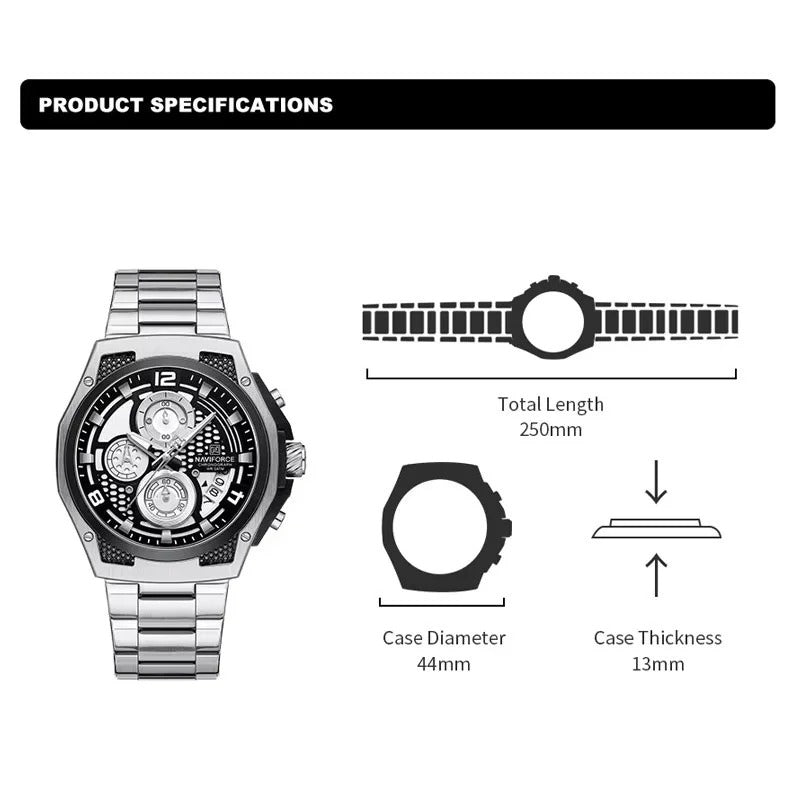 Reloj Naviforce NF8051S Hombre Acero Cronógrafo