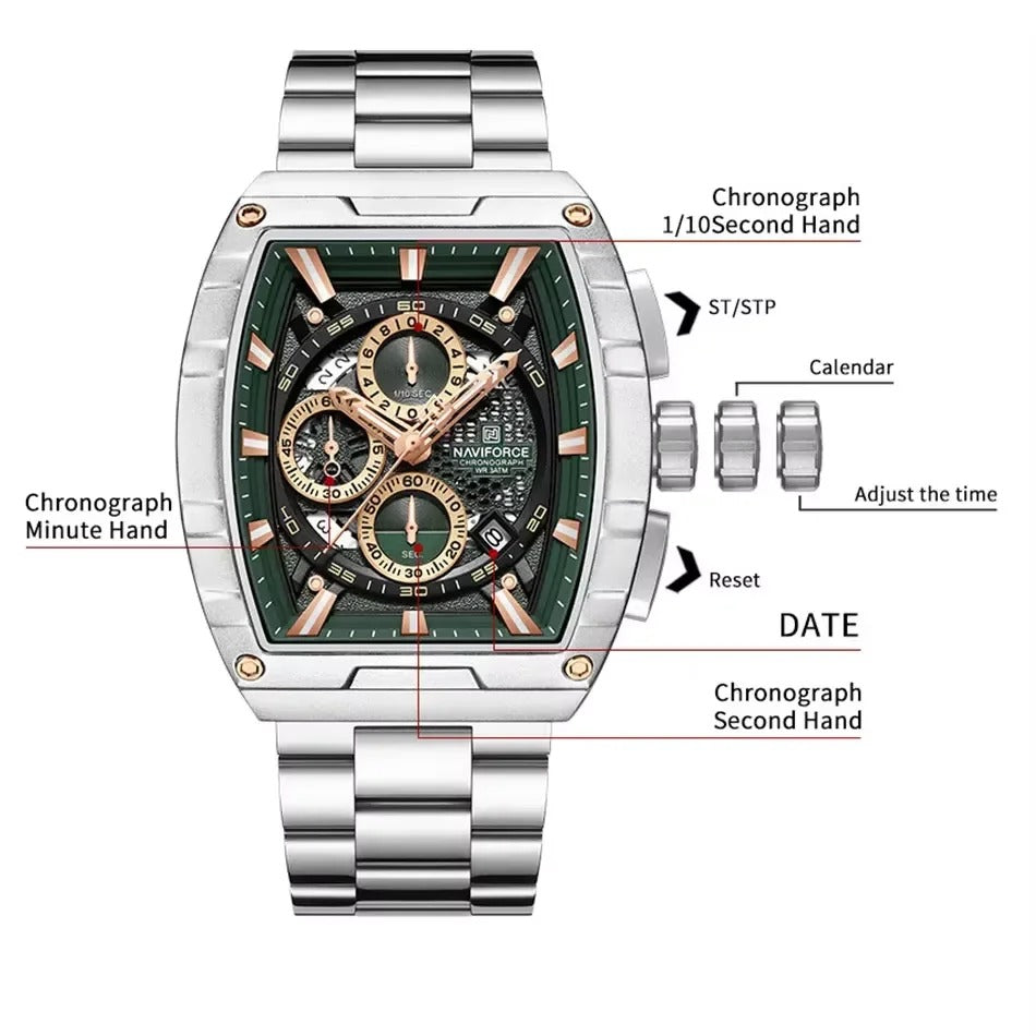Reloj Naviforce NF8066 Hombre Acero Cronógrafo