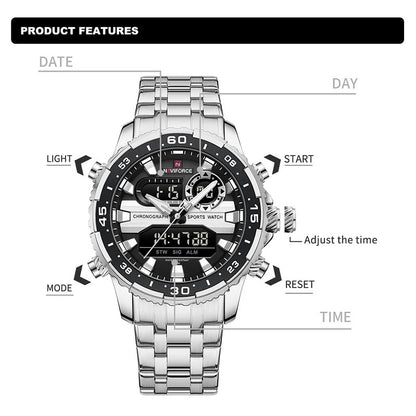 Reloj Naviforce Hombre Acero Analógico Digital