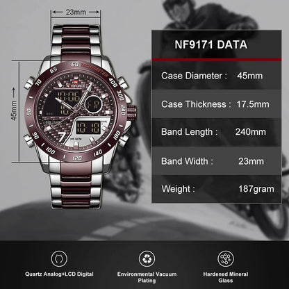 Reloj Naviforce NF9171 Hombre Acero Doble Pantalla