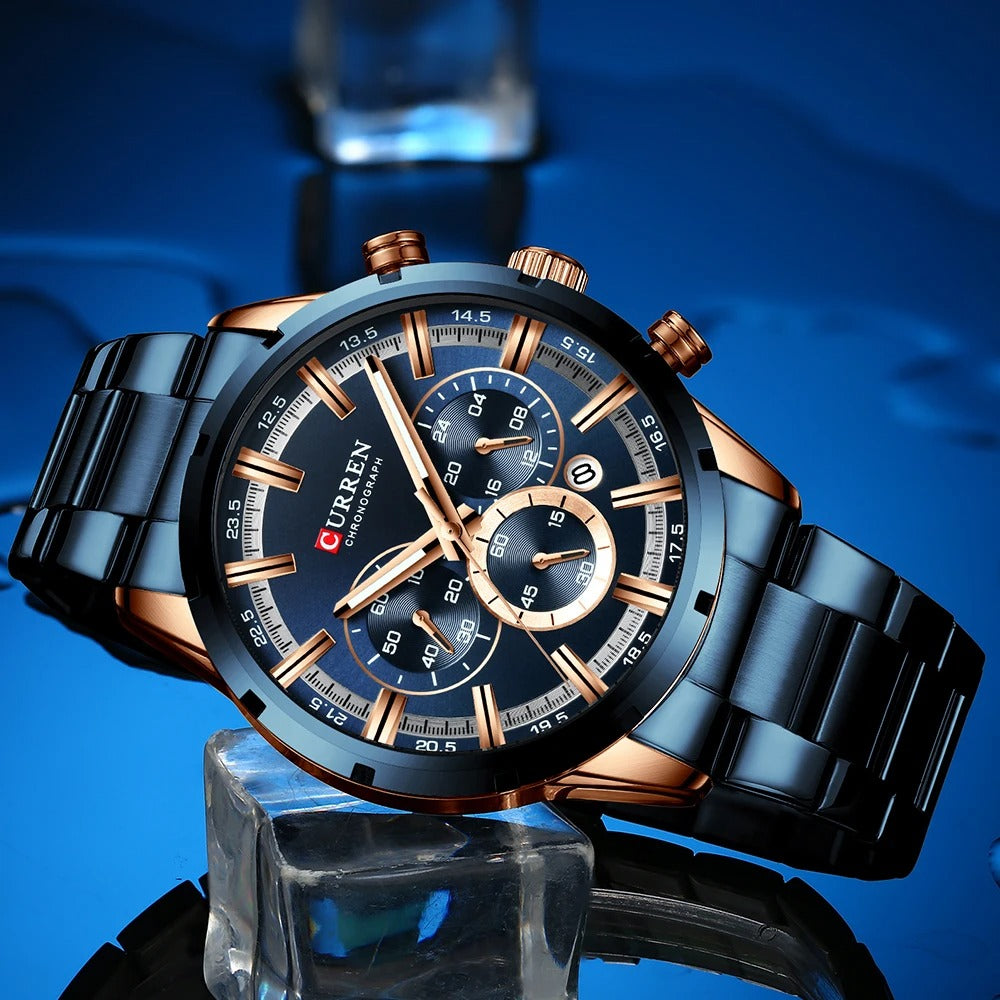 Reloj Curren 8355 Hombre Acero Esfera 3D