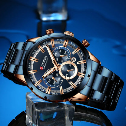 Reloj Curren 8355 Hombre Acero Esfera 3D