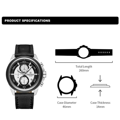 Reloj Naviforce NF8075 Hombre Cuero Cronógrafo